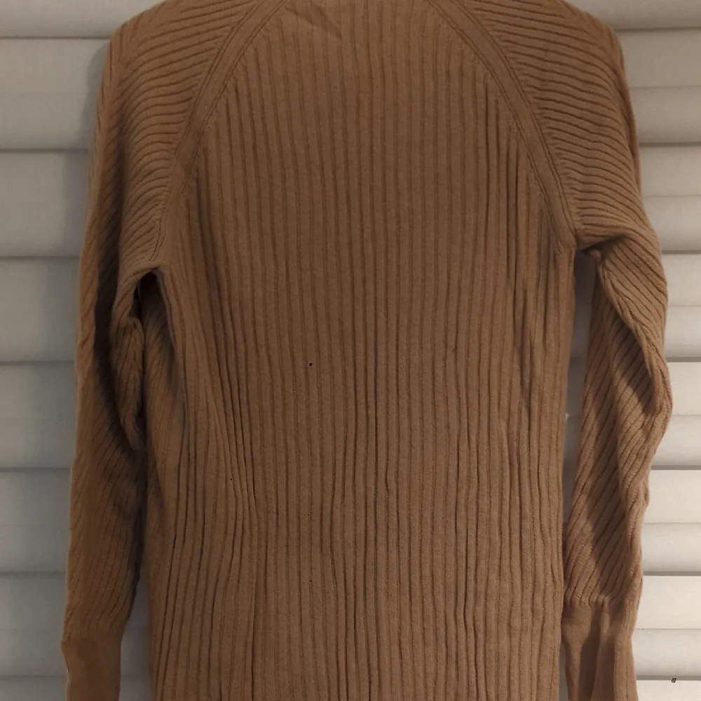 Banana Republic Camel Ribbed Knit Cardigan Italian Yarn Nwt - Picture 7 of 8